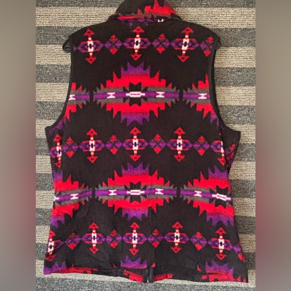 Chaps Sport Southwest Aztec Print Full-Zip Fleece Vest Women’s 1X EUC - Picture 7 of 7